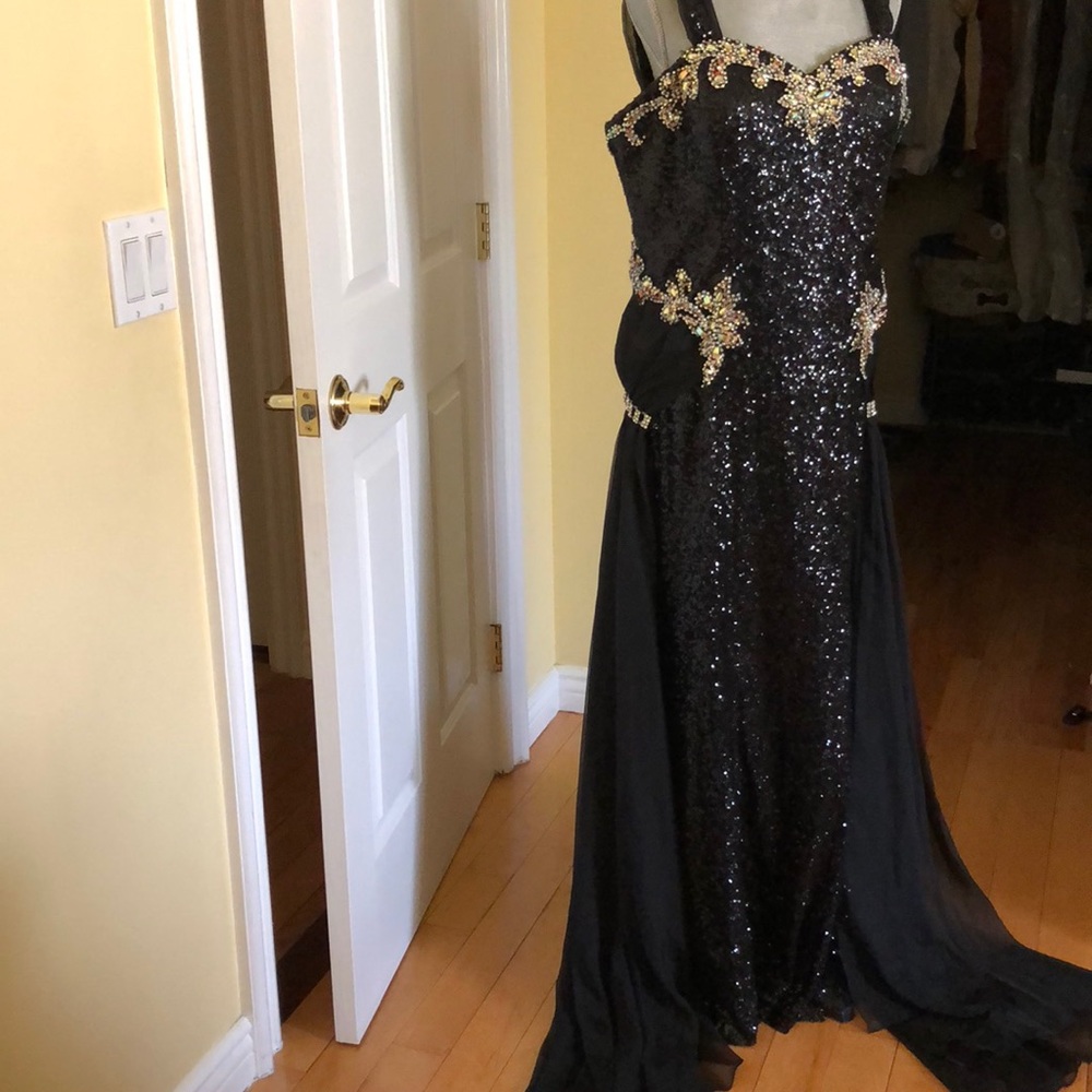 Black Sparkly Fancy Party Dress